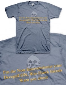 Pick up your Ron Paul Warhawk, Non-Interventionist T-Shirt Right here!