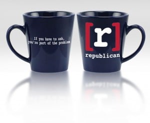 Get your [r]epublican coffee mug & travel mug at Mike's Founders Tradin' Post