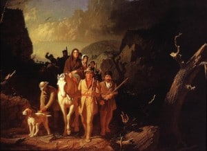 Daniel Boone Escorting Settlers Through the Cumberland Gap