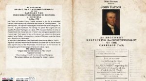 What Mike Church calls "The greatest tract ever written opposing Congress's unlimited power to tax". Revived and restored for modern readers from an out of print, 1796 Supreme Court case