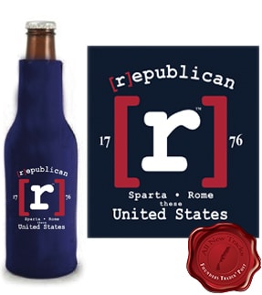 World famous [r]epublican bottle coolers, order set of 4 SAVE $16!