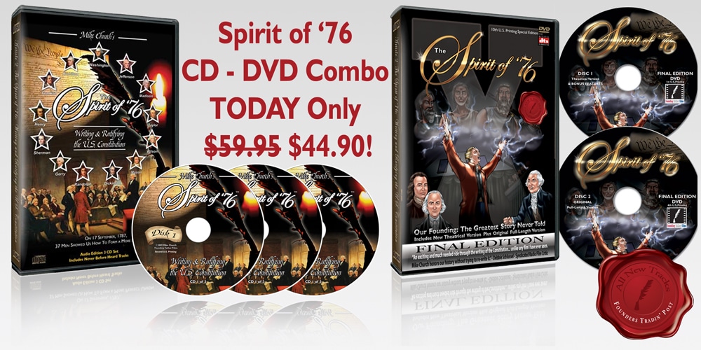 1 Day Only: Buy "The Spirit of '76 Audio CD set for 50% off the regular price!