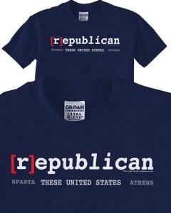 Order the New republican T-shirt and show your SPARTA republicanism