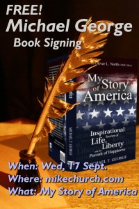 Dr Michael George's "My American Story-1 Day Online FREE signing event, get your PERSONALIZED copy today