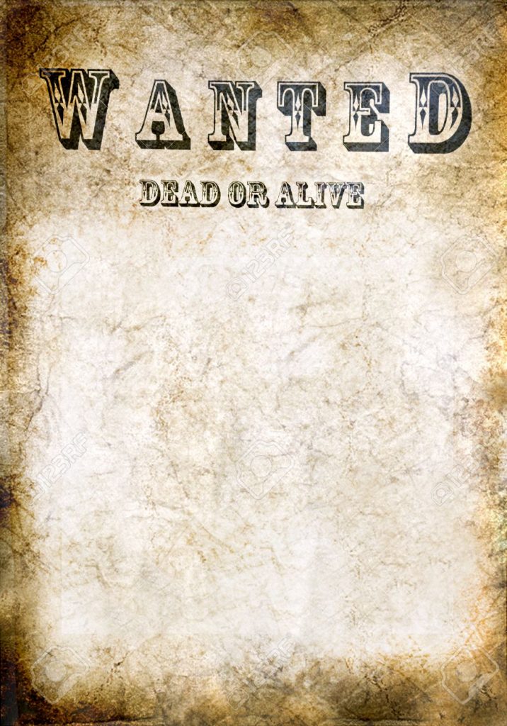 wanted poster dead or alive