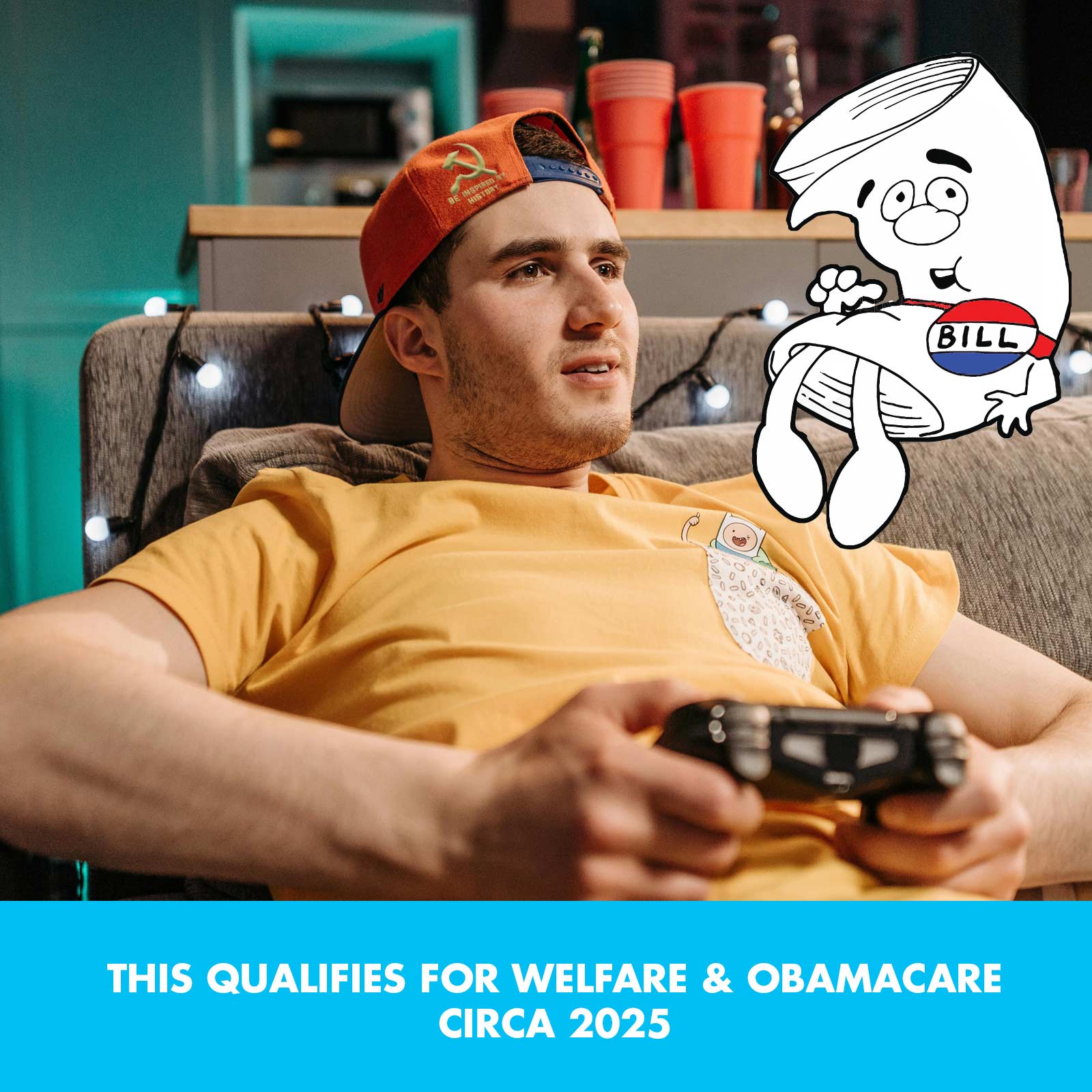 Lazy loafer young men qualify for Obamacare & Medicaid