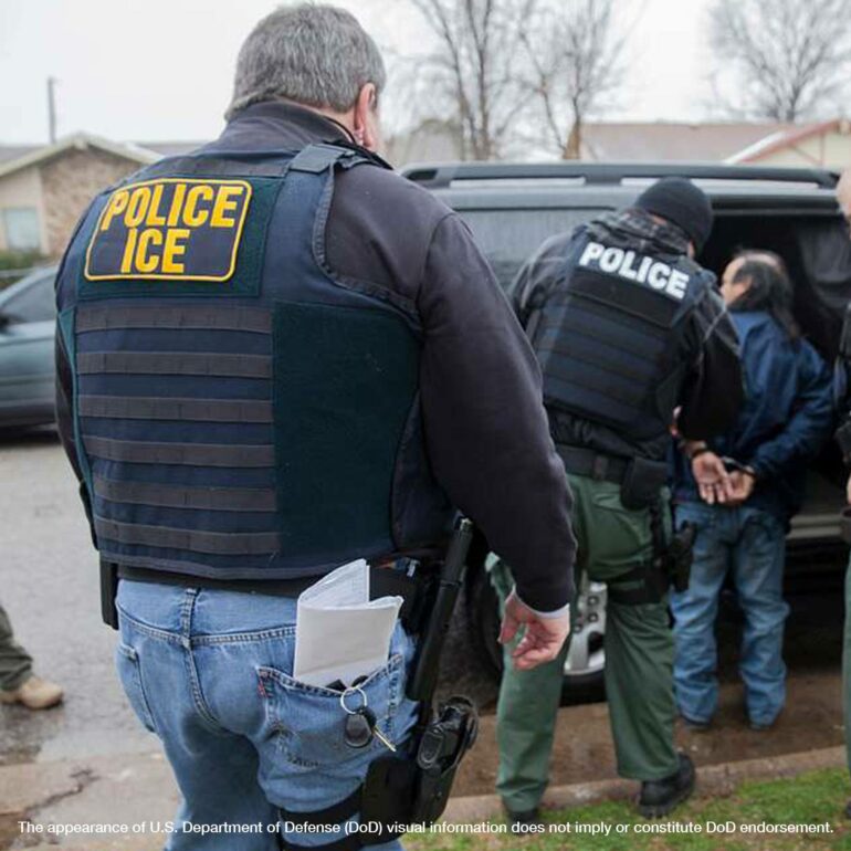 Federal ICE agents arrest criminal fugitive illegal alien