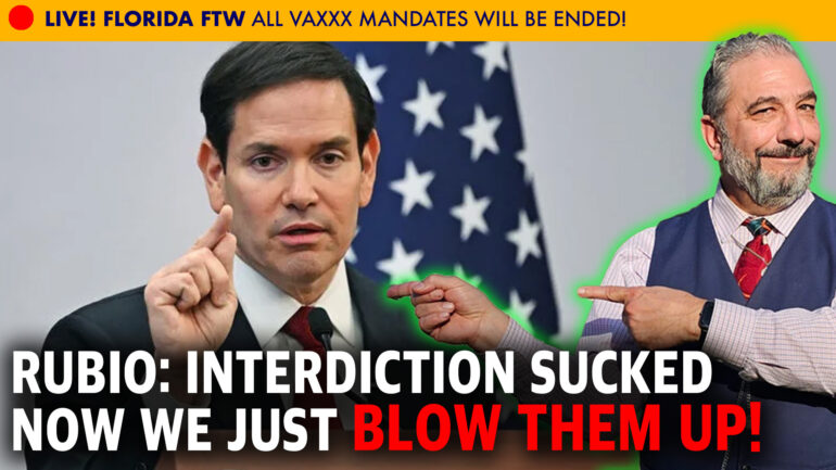 Secretary of State Marco Rubio states that U.S. military will continue to target and strike drug smugglers rather than previous interdiction policy.