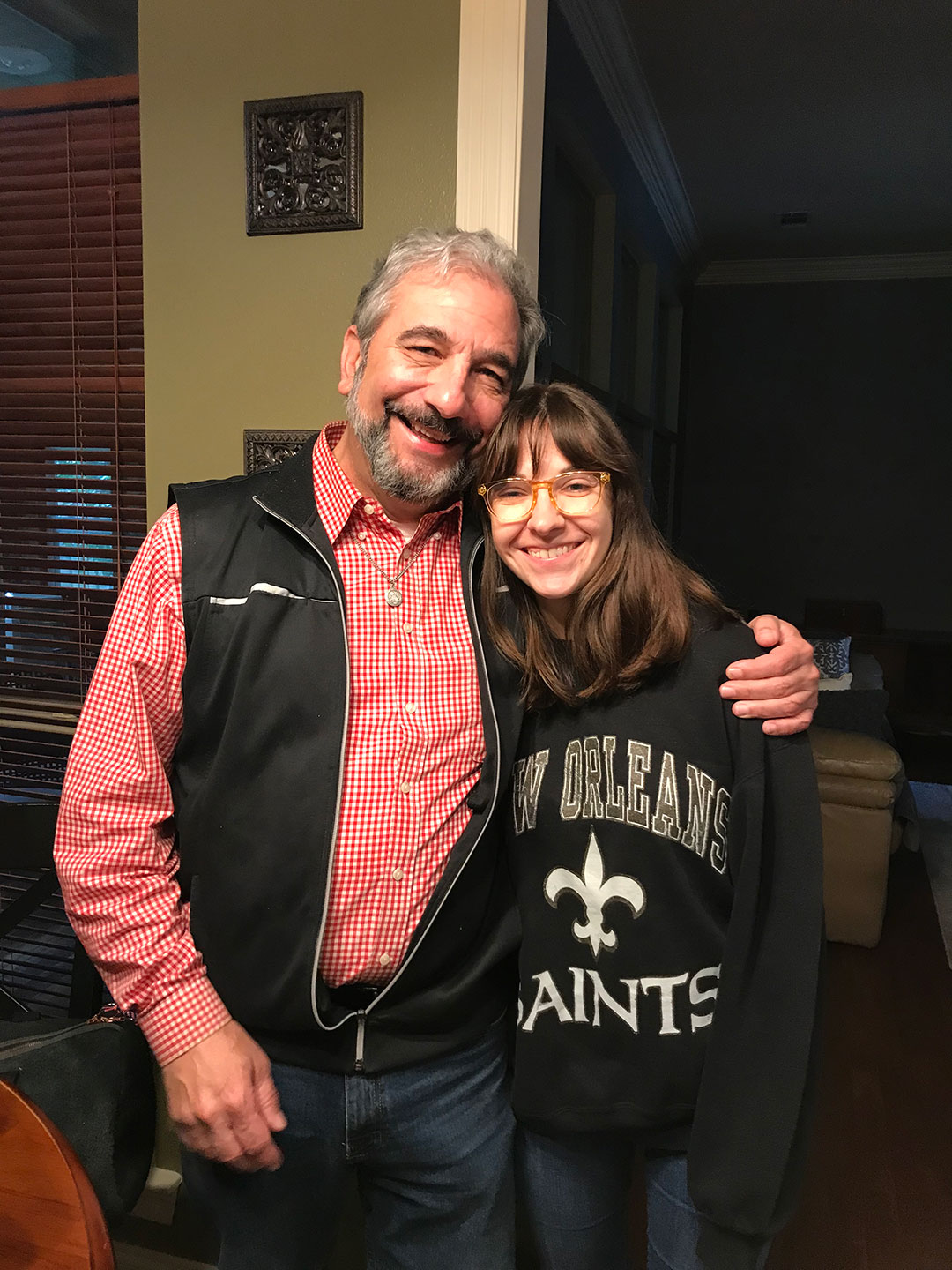 Mike & Reagan Church before a Saints game